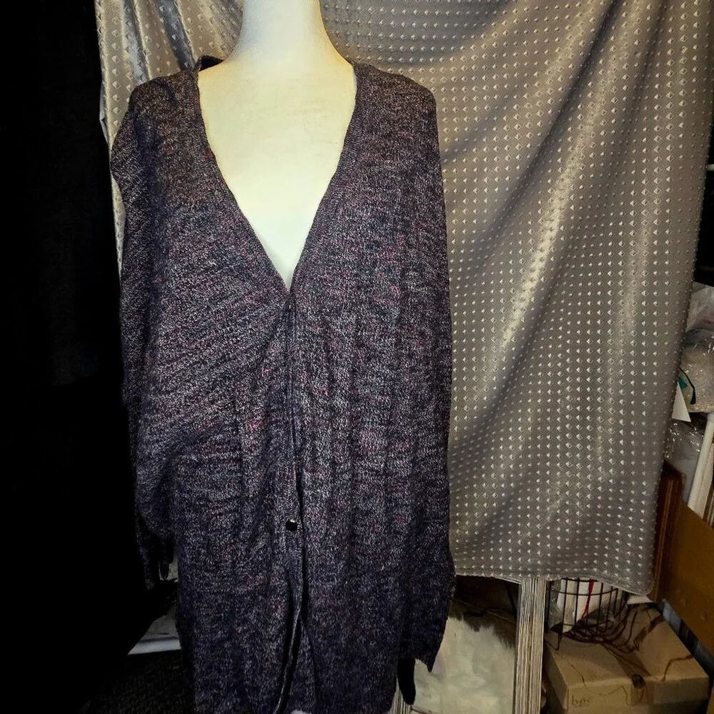 Free People Boho Cabin Core Lightweight High Low Multicolor Heather Cardigan